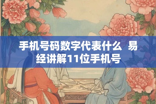 手机号码数字代表什么  易经讲解11位手机号