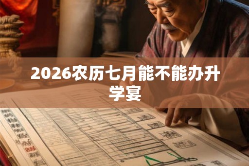 2026农历七月能不能办升学宴