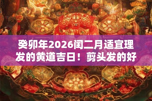 癸卯年2026闰二月适宜理发的黄道吉日!剪头发的好日子! 癸卯年2026闰二月适宜理发的黄道吉日!剪头发的好日子!