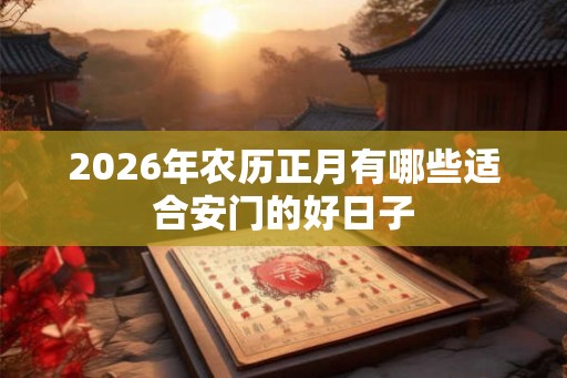 2026年农历正月有哪些适合安门的好日子