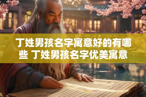 丁姓男孩名字寓意好的有哪些 丁姓男孩名字优美寓意推荐