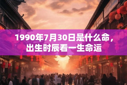 1990年7月30日是什么命，出生时辰看一生命运