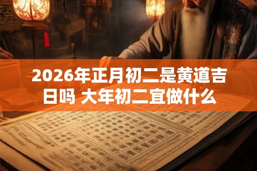 2026年正月初二是黄道吉日吗 大年初二宜做什么