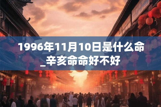 1996年11月10日是什么命_辛亥命命好不好