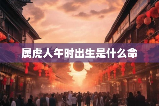 属虎人午时出生是什么命 属虎人午时出生是什么命