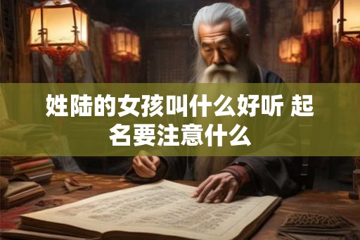 姓陆的女孩叫什么好听 起名要注意什么
