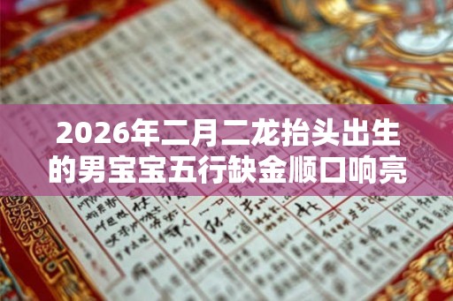 2026年二月二龙抬头出生的男宝宝五行缺金顺口响亮的名字