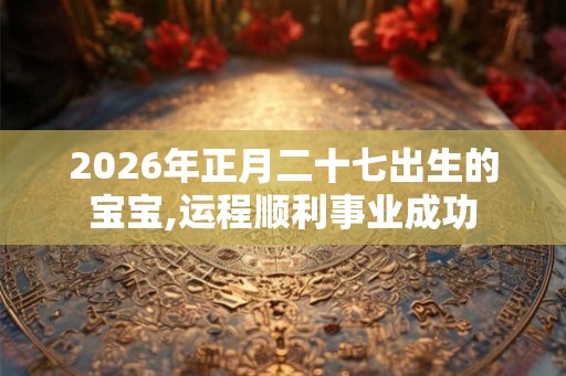 2026年正月二十七出生的宝宝,运程顺利事业成功