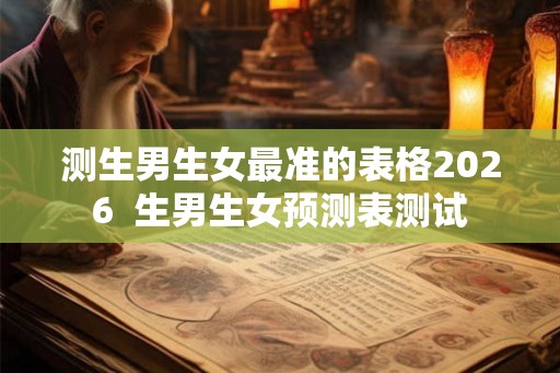 测生男生女最准的表格2026 生男生女预测表测试 测生男生女最准的表格2026 生男生女预测表测试