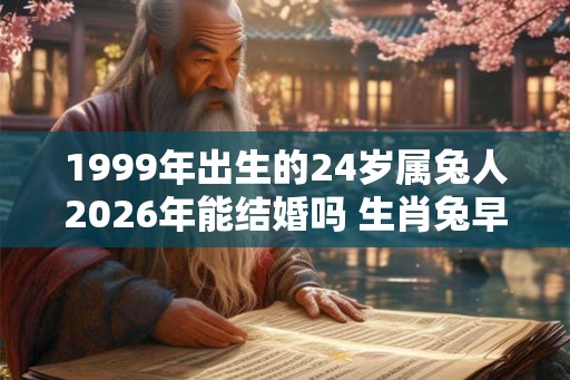 1999年出生的24岁属兔人2026年能结婚吗 生肖兔早婚还是晚婚