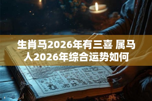 生肖马2026年有三喜 属马人2026年综合运势如何 生肖马2026年有三喜 属马人2026年综合运势如何