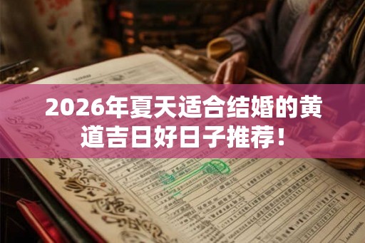 2026年夏天适合结婚的黄道吉日好日子推荐！