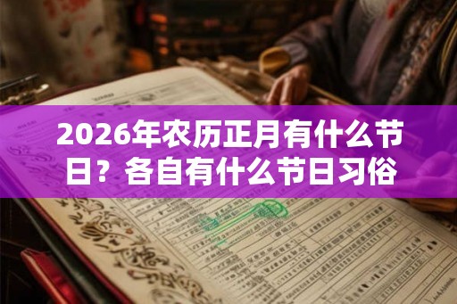 2026年农历正月有什么节日？各自有什么节日习俗