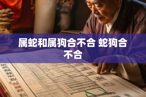 属蛇和属狗合不合 蛇狗合不合
