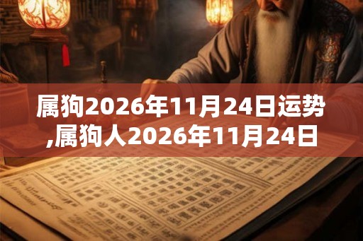 属狗2026年11月24日运势,属狗人2026年11月24日财运,生肖狗2026年11月24日运势