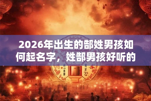 2026年出生的郜姓男孩如何起名字，姓郜男孩好听的名字