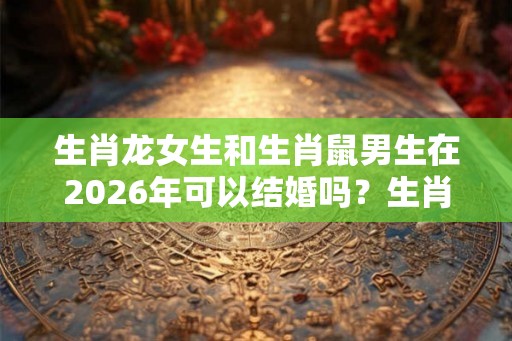 生肖龙女生和生肖鼠男生在2026年可以结婚吗？生肖鼠的缺点有哪些？