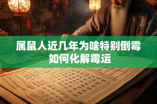 属鼠人近几年为啥特别倒霉 如何化解霉运 属鼠人近几年为啥特别倒霉 如何化解霉运