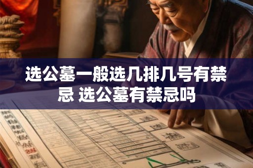 选公墓一般选几排几号有禁忌 选公墓有禁忌吗