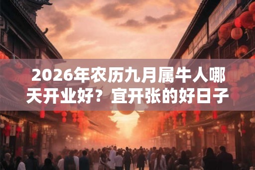 2026年农历九月属牛人哪天开业好？宜开张的好日子