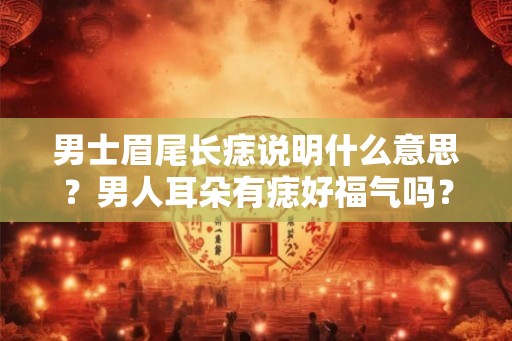 男士眉尾长痣说明什么意思？男人耳朵有痣好福气吗？