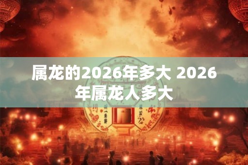 属龙的2026年多大 2026年属龙人多大