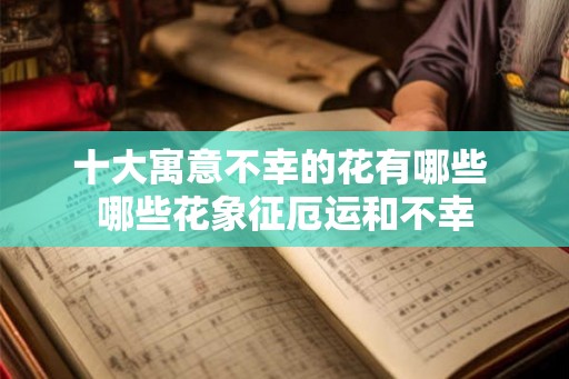 十大寓意不幸的花有哪些 哪些花象征厄运和不幸