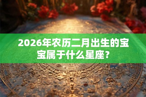 2026年农历二月出生的宝宝属于什么星座？