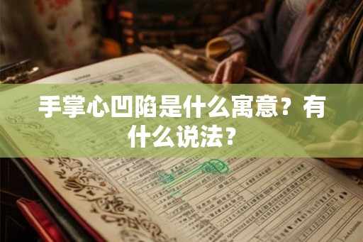 手掌心凹陷是什么寓意？有什么说法？