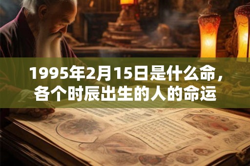 1995年2月15日是什么命，各个时辰出生的人的命运