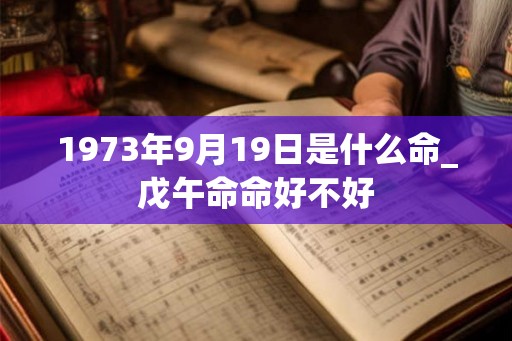 1973年9月19日是什么命_戊午命命好不好