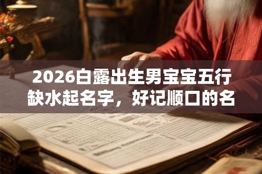 2026白露出生男宝宝五行缺水起名字，好记顺口的名字