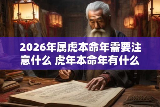 2026年属虎本命年需要注意什么 虎年本命年有什么讲究