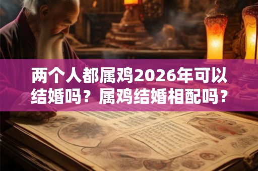 两个人都属鸡2026年可以结婚吗？属鸡结婚相配吗？