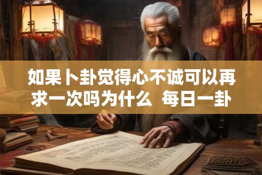 如果卜卦觉得心不诚可以再求一次吗为什么  每日一卦心诚则灵