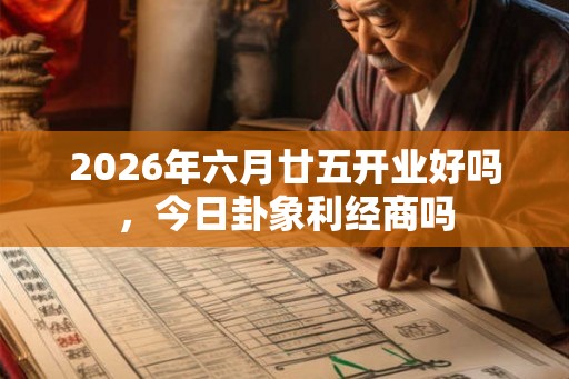 2026年六月廿五开业好吗,今日卦象利经商吗 2026年六月廿五开业好吗,今日卦象利经商吗