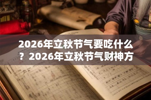 2026年立秋节气要吃什么？2026年立秋节气财神方位查询