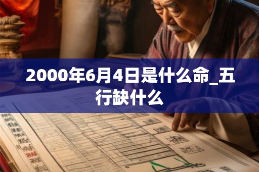 2000年6月4日是什么命_五行缺什么