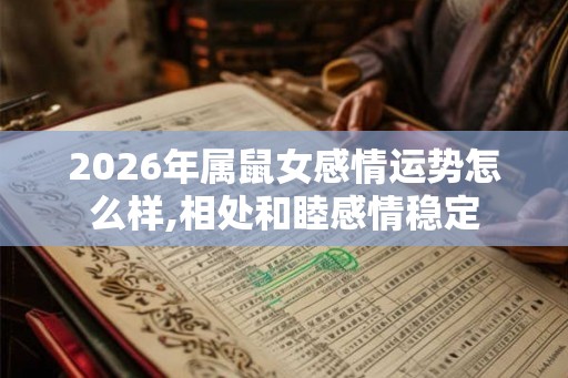 2026年属鼠女感情运势怎么样,相处和睦感情稳定