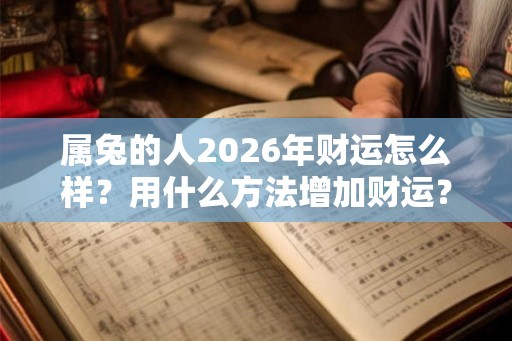 属兔的人2026年财运怎么样？用什么方法增加财运？