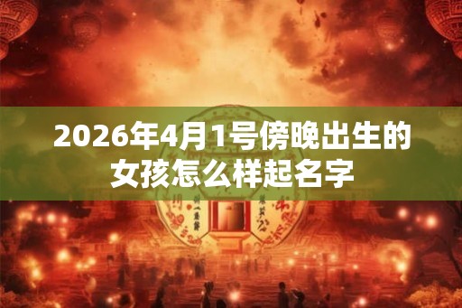 2026年4月1号傍晚出生的女孩怎么样起名字