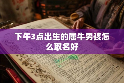 下午3点出生的属牛男孩怎么取名好