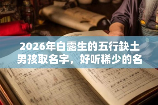 2026年白露生的五行缺土男孩取名字，好听稀少的名字
