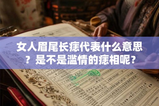 女人眉尾长痣代表什么意思？是不是滥情的痣相呢？