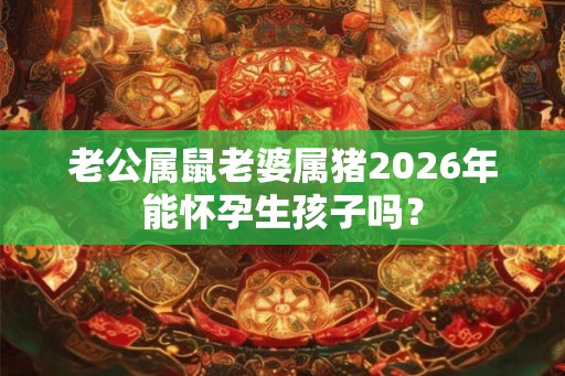 老公属鼠老婆属猪2026年能怀孕生孩子吗？