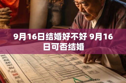 9月16日结婚好不好 9月16日可否结婚