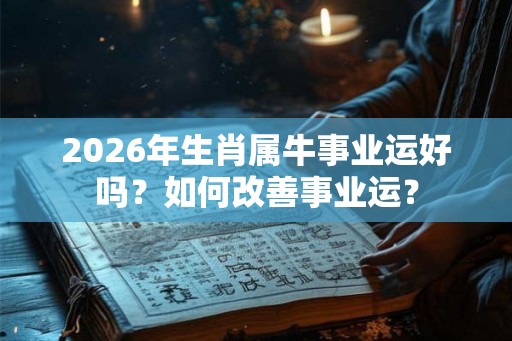 2026年生肖属牛事业运好吗？如何改善事业运？
