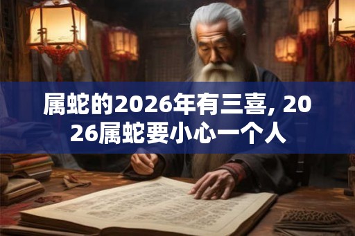 属蛇的2026年有三喜, 2026属蛇要小心一个人