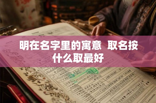 明在名字里的寓意 取名按什么取最好 明在名字里的寓意 取名按什么取最好