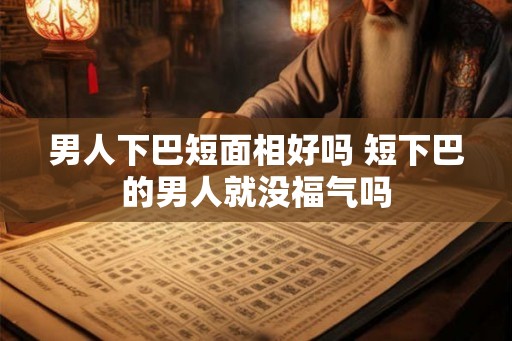 男人下巴短面相好吗 短下巴的男人就没福气吗